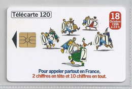 FR.- France Telecom. Télécarte. 18 OCTOBRE 1996 A 23h. Pour Appeler Partout En France. 2 Chiffres En Tete Et 10 Chiffres - Rompecabezas