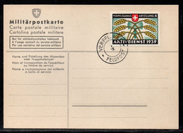 VIGNETTE MILITAIRE - SOLDATENMARKE - CEREALES - BLE / 1939 VERPFLEGUNGSABTEILUNG 4 SUR CARTE POSTALE (ref 6959c) - Dokumente