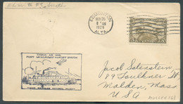 5c. Cancelled EDMONTON 26 Nov. 1929 On Cover CANADA AIR MAIL FORT McMURRAY To PORT SMITH, To USA;  Muller 168  - 16629 - Poste Aérienne