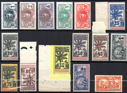 ColTGC  Colonie Palmier Faidherbe Cote D'Ivoire N° 21 à 35 Neuf XX MNH   Cote 720,00€ - 1906-08 Palmiers – Faidherbe – Ballay