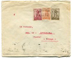 RC 19527 ANGOLA PORTUGAL 1933 AFFRANCHISSEMENT TRICOLOR SUR LETTRE DE LUANDA POUR LA FRANCE ( VOIR DESCRIPTION ) - Angola