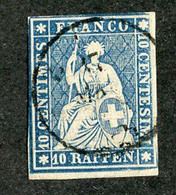 W 15219  Swiss 1855  Mi.# 14 Ayo O Offers Welcome! - Otros & Sin Clasificación