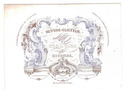 OOSTENDE1845 Litho Handpers Huyghe Clicteur Orfèvre Bijoux Graveur Rue De La Chapelle 53 Lunettes Microscopes Lorgnons - Porzellan