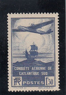 France - Année 1936 - YT N° 320** - Neuf** - 100è Traversée Aérienne Atlantique Sud - 1f50 Bleu-violet - Ongebruikt