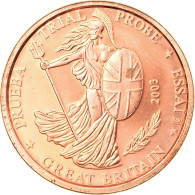 Grande-Bretagne, 2 Euro Cent, 2003, Unofficial Private Coin, SPL, Copper Plated - Privatentwürfe