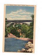 AUSABLE CHASM, New York, Route 9 US Highway Bridge, 1953 Linen Postcard - Autres & Non Classés