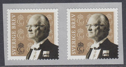 Sweden 2019 - Definitive Stamp: King Carl XVI - Pair Of Self-adhesive Stamps ** MNH - Ungebraucht