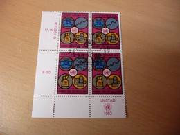 TIMBRES  NATIONS  UNIES  ( Vienne )     ANNEE  1983   BLOC  DE  4     OBLITERES  N  35 - Oblitérés