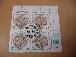 TIMBRES  NATIONS  UNIES  ( Vienne )     ANNEE  1984   BLOC  DE  4     OBLITERES  N  38 - Oblitérés