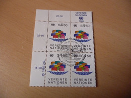 TIMBRES  NATIONS  UNIES  ( Vienne )     ANNEE  1985   BLOC  DE  4     OBLITERES  N  49 - Oblitérés