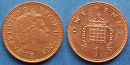 UK - 1 Penny 2003 KM# 986 Elizabeth II Decimal Coinage (1971) - Edelweiss Coins - Other & Unclassified