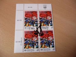 TIMBRES  NATIONS  UNIES  ( Vienne )     ANNEE  1986   BLOC  DE  4     OBLITERES  N  55 - Oblitérés