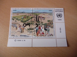 TIMBRES  NATIONS  UNIES  ( Vienne )     ANNEE  1986   BLOC  DE  4     OBLITERES  N  56  A  59 - Oblitérés