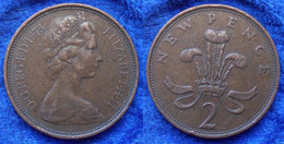 UK - 2 New Pence 1975 KM# 916 Elizabeth II Decimal Coinage - Edelweiss Coins - Autres & Non Classés