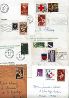 9 Enveloppes Affranchies Avec Timbres Croix Rouge - Croix Rouge