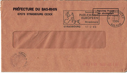 1986 - Préfecture Du Bas-Rhin -  Lettre Envoyée En Franchise Postale Par Abonnement - Burgerlijke Brieven Zonder Portkosten
