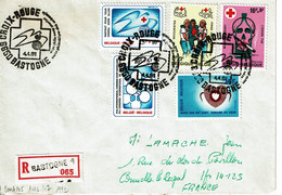 1981 - Lettre Recommandée Pour La France - Exposition Croix Rouge à Bastogne - Brieven En Documenten