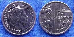 UK - 5 Pence 2010 KM#1109 Elizabeth II Decimal Coinage (1971) - Edelweiss Coins - Andere & Zonder Classificatie