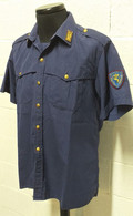 Camicia Blu P.S. "Atlantica" Polizia Stradale Primi Anni '80 Usata - Policia