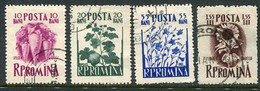 ROMANIA 1955 Agricultural Plants Used.  Michel 1547-50 - Oblitérés
