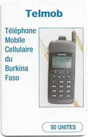 Burkina Faso - Onatel - Telmob Phone Blue, SC7 ISO, Cn. Red 8 On Chip Side, Matt Finish, 50Units, Used - Burkina Faso