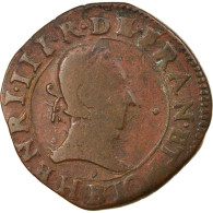 Monnaie, France, Henri III, Double Tournois, Rouen, TB+, Cuivre, CGKL:112 - 1574-1589 Enrique III