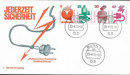 1972  Germany  Deutschland  Mi 1/2 H-Blatt 23  FDC Zusammendruck : Unfallverhütung - FDC: Brieven