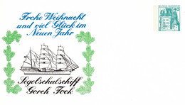 BRD, PP 100 B1/001, BuSchl. 40, Frohe Weihnachten, Segelschulschiff Gorch Fock - Private Postcards - Mint