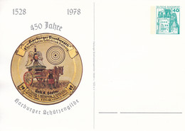 BRD, PP 100 C2/011f., BuSchl. 40,  450 Jahre Harburger Schützengilde - Private Postcards - Mint