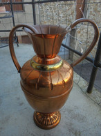 Ancien - Grand Vase Amphore En Cuivre (A Restaurer) - Cobre