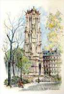 75  Paris La Tour St Jacques , Illustrateur Robert Lepine - Altri