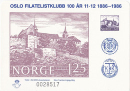 Oslo Filatelistklubb 100 Ar 11-12-1886 - 1986 - Proofs & Reprints