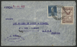ARGENTINE Enveloppe Par Avion En 1932 Pour La France Via L'Aéropostale (voir Description) - Covers & Documents