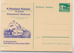 DDR P85A-1A-84 C2-b Antwort-Postkarte Zudruck HAFENFEST DRESDEN-HELLERAU 1984 - Private Postcards - Mint