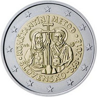 2 Euro ESLOVAQUIA 2013 CONSTANTINO Y METODIO - SLOVAKIA - NEUF - SIN CIRCULAR - UNC 2€ - Slowakei