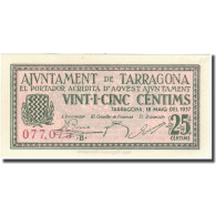 Billet, Espagne, 25 Centimos, Blason, 1937, 1937, NEUF - Andere & Zonder Classificatie