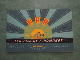 MORBIER - Pendules-Carillons - LES FILS DE F. ROMANET  (catalogue 28 Pages + 2 Tarifs) - Autres & Non Classés