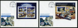 Maldives 2019, Space, Sculpture Fallen Astronaut, 4val In BF +BF In 2FDC - Afrika