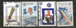 ANDORRA.  L'Europe & L'Espace.   EUROPA 1991.  4 Timbres Oblitérés 1 ère Qualité. NO PJ - Gebraucht