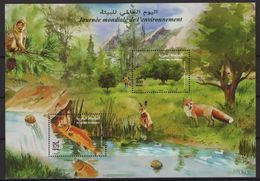 Maroc - Morocco (2020) - Block -  /  Environement - Fauna - Fishes - Trees - Fox - Birds - River - Protección Del Medio Ambiente Y Del Clima