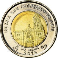 Monnaie, Panama, Eglise San Francisco De Asis, Balboa, 2019, SPL, Bi-Metallic - Panamá