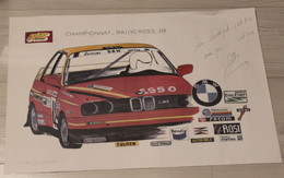 Affiche 40*59 Cms Championnat Rallycross 1989 Angers 49 JP Travert BMW Dédicacée PIERRE? - Car Racing - F1