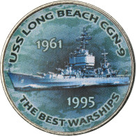 Monnaie, Zimbabwe, Shilling, 2017, Warship - USS Long Beach CGN-9, SPL, Nickel - Zimbabwe