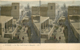 CARTE STEREO -  Tunisie, Lot De 4 Cartes Diverses. - Cartes Stéréoscopiques