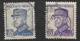Monaco N°  160  Et 165   Oblitérés   B/TB    - Used Stamps