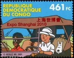 2093** (BL205) SURCHARGE / OVERPRINTING Shanghaï - Tintin Au Congo / Kuifje In Congo - CONGO - Philabédés (comics)