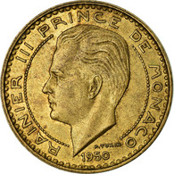 Monnaie, Monaco, Rainier III, 20 Francs, Vingt, 1950, TTB, Aluminum-Bronze - 1949-1956 Franchi Antichi