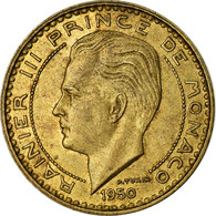 Monnaie, Monaco, Rainier III, 20 Francs, Vingt, 1950, TTB, Aluminum-Bronze - 1949-1956 Anciens Francs