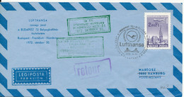 Hungary Air Mail Cover First Lufthansa Flight Budapest - Frankfurt - Hamburg 30-10-1972 - Cartas & Documentos