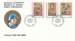 CYPRUS FDC 764-766,Christmas 1990 - Autres & Non Classés